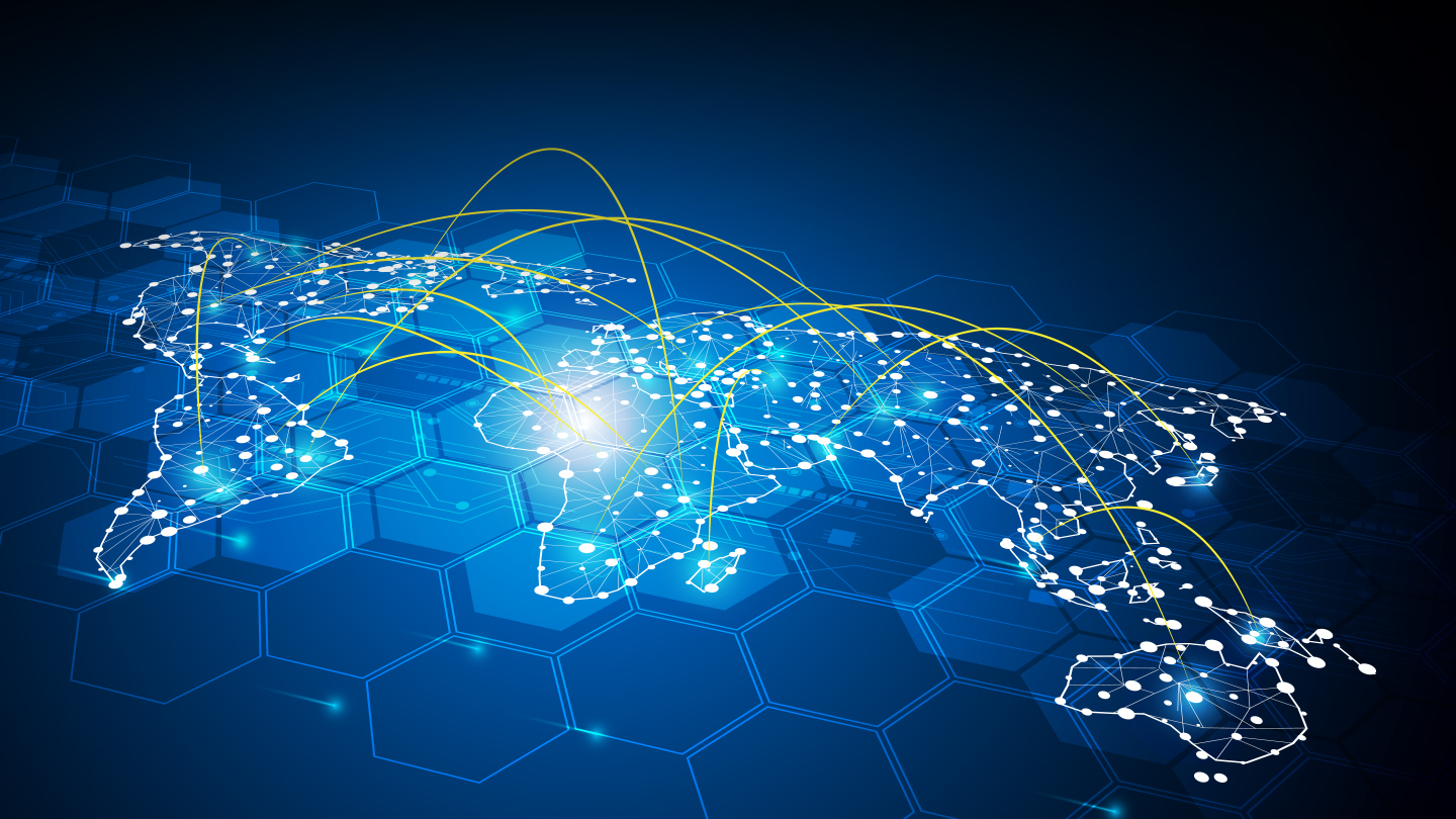 world map connected