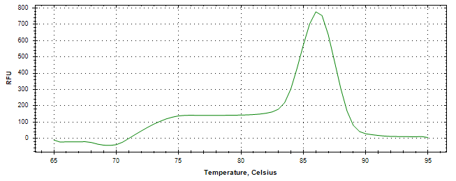 Melt curve analysis of above amplification.