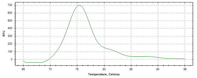 Melt curve analysis of above amplification.