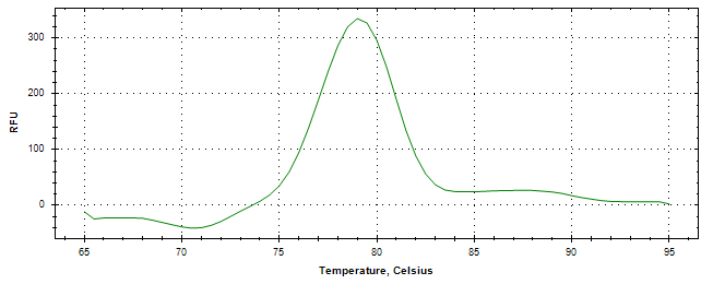 Melt curve analysis of above amplification.