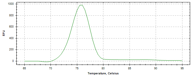 Melt curve analysis of above amplification.