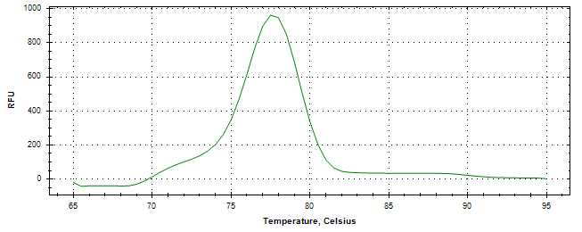 Melt curve analysis of above amplification.