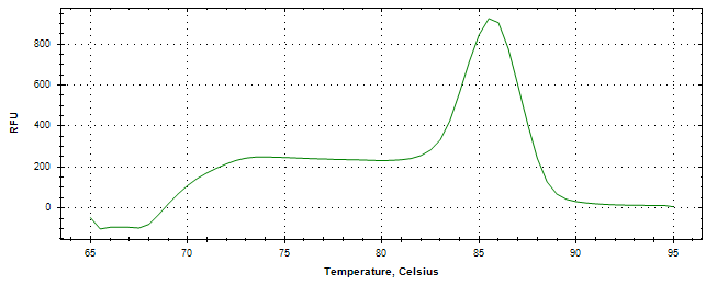 Melt curve analysis of above amplification.