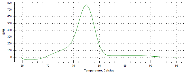 Melt curve analysis of above amplification.