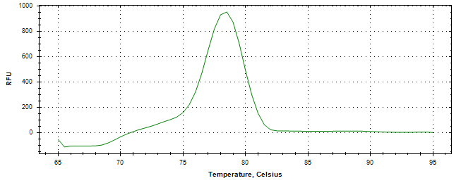 Melt curve analysis of above amplification.