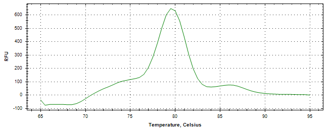 Melt curve analysis of above amplification.