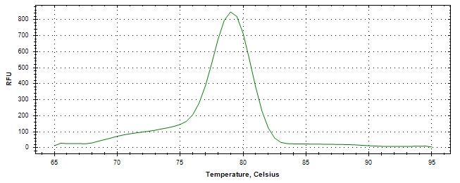 Melt curve analysis of above amplification.