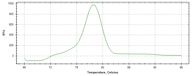 Melt curve analysis of above amplification.