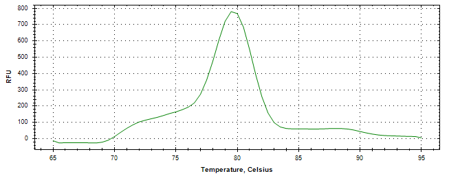 Melt curve analysis of above amplification.