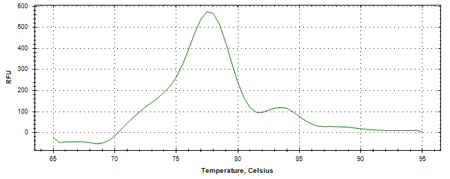 Melt curve analysis of above amplification.