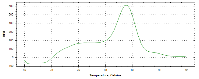 Melt curve analysis of above amplification.