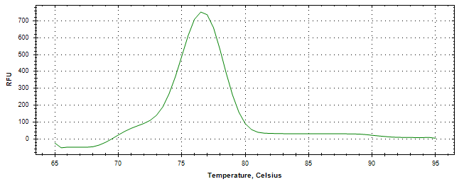 Melt curve analysis of above amplification.