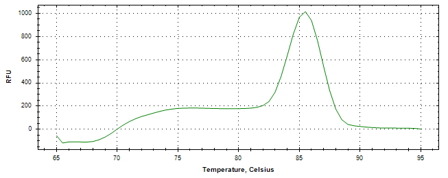 Melt curve analysis of above amplification.