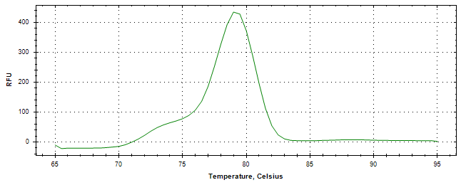 Melt curve analysis of above amplification.
