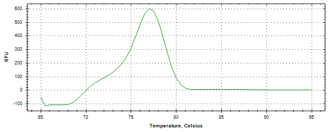 Melt curve analysis of above amplification.