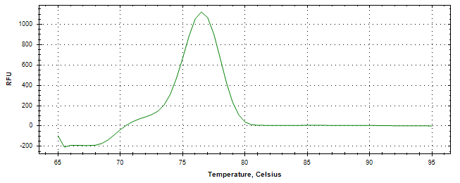 Melt curve analysis of above amplification.