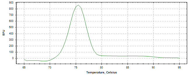 Melt curve analysis of above amplification.
