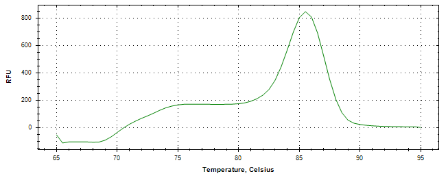 Melt curve analysis of above amplification.