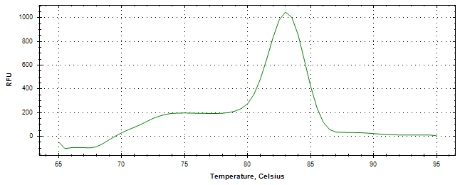 Melt curve analysis of above amplification.