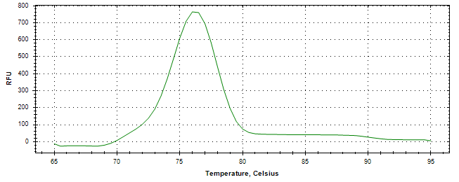 Melt curve analysis of above amplification.