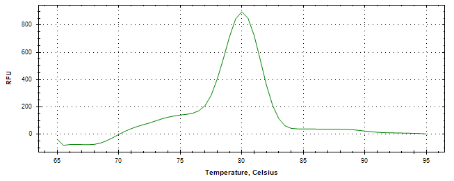 Melt curve analysis of above amplification.