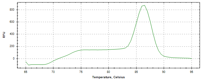 Melt curve analysis of above amplification.