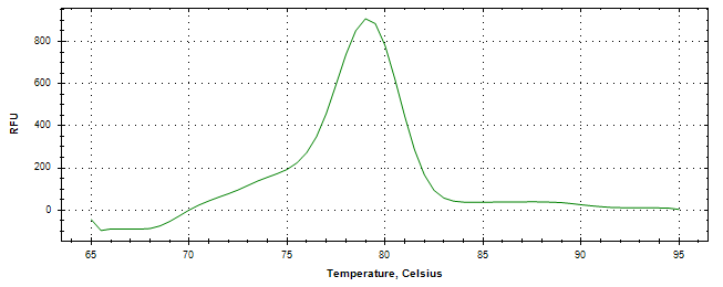 Melt curve analysis of above amplification.