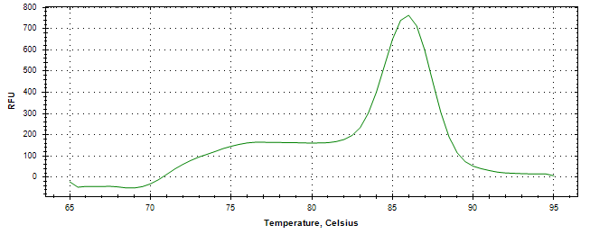 Melt curve analysis of above amplification.