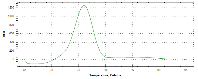 Melt curve analysis of above amplification.
