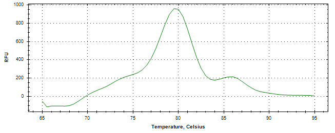 Melt curve analysis of above amplification.