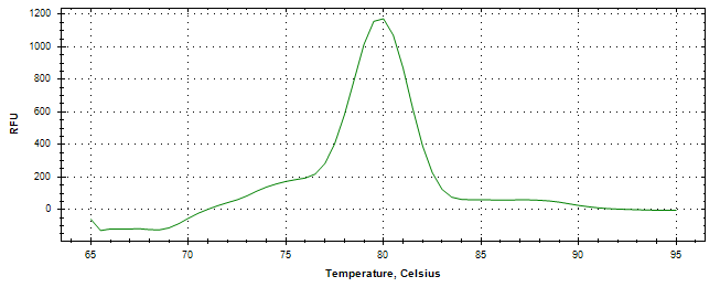 Melt curve analysis of above amplification.