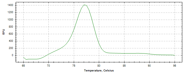 Melt curve analysis of above amplification.