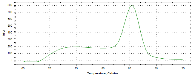 Melt curve analysis of above amplification.