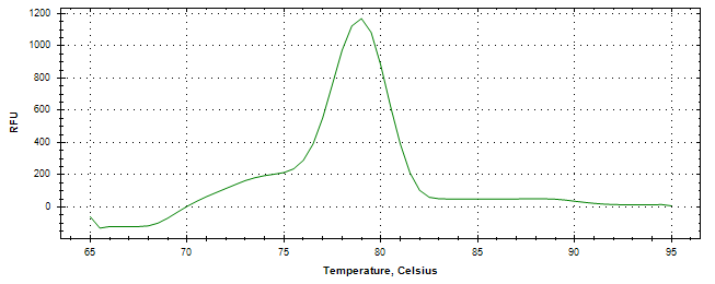 Melt curve analysis of above amplification.