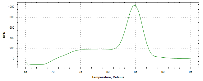 Melt curve analysis of above amplification.