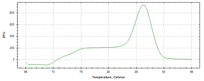Melt curve analysis of above amplification.