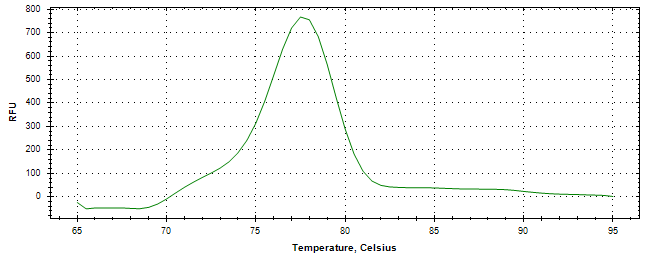 Melt curve analysis of above amplification.