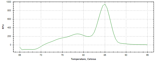 Melt curve analysis of above amplification.