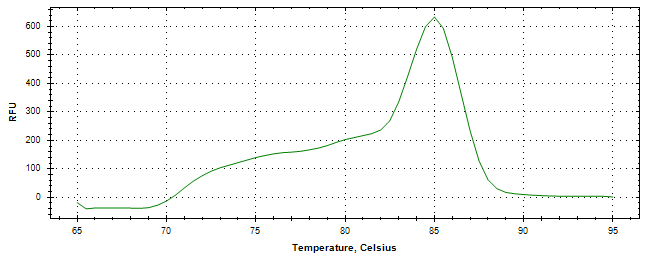 Melt curve analysis of above amplification.