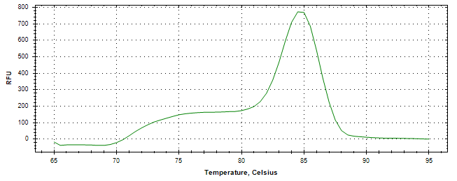 Melt curve analysis of above amplification.