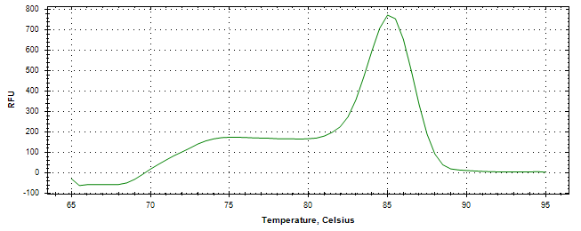 Melt curve analysis of above amplification.