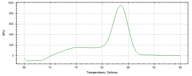 Melt curve analysis of above amplification.