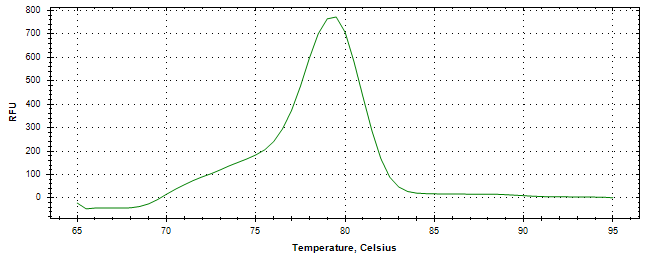 Melt curve analysis of above amplification.