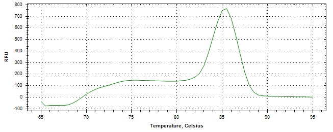 Melt curve analysis of above amplification.