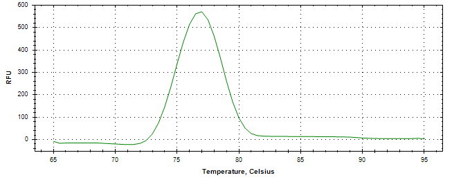 Melt curve analysis of above amplification.