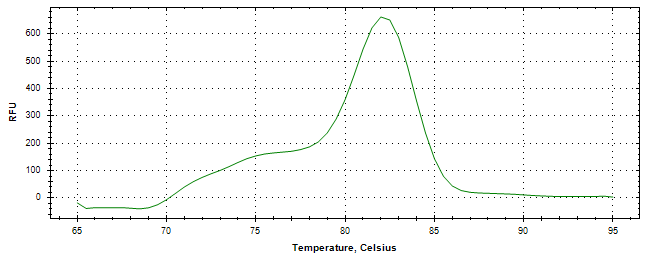 Melt curve analysis of above amplification.