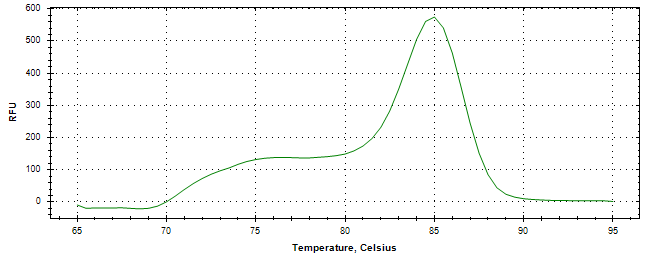 Melt curve analysis of above amplification.