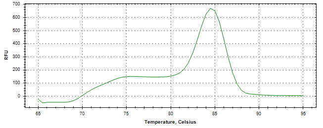 Melt curve analysis of above amplification.