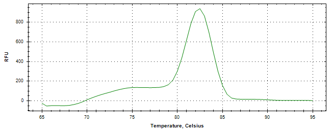 Melt curve analysis of above amplification.