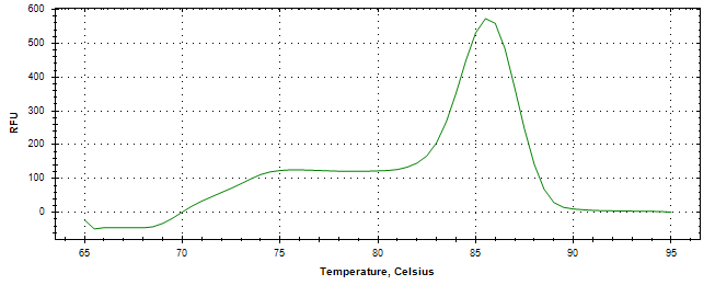 Melt curve analysis of above amplification.